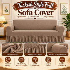TURKISH STYLE FRILL SOFA COVER