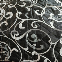 Cotton Quilted Printed Sofa Cover (Black)