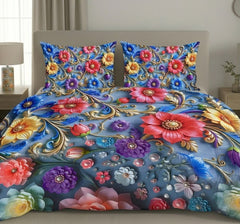 3D Printed Bedsheet with 2 Pillow Covers – 3-Piece Set | Article No. 15