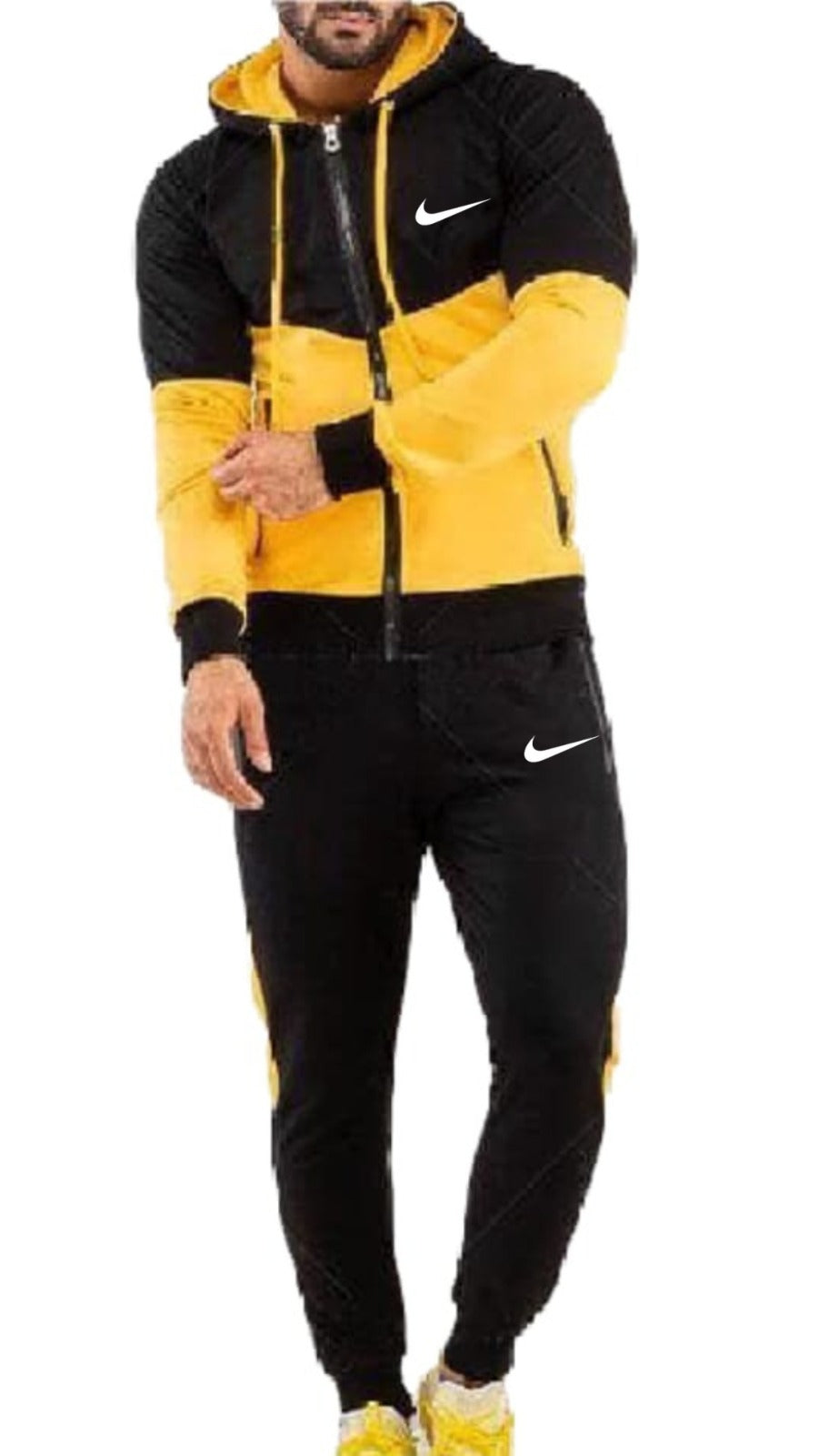 WINTER TRACK SUIT YELLOW & BLACK