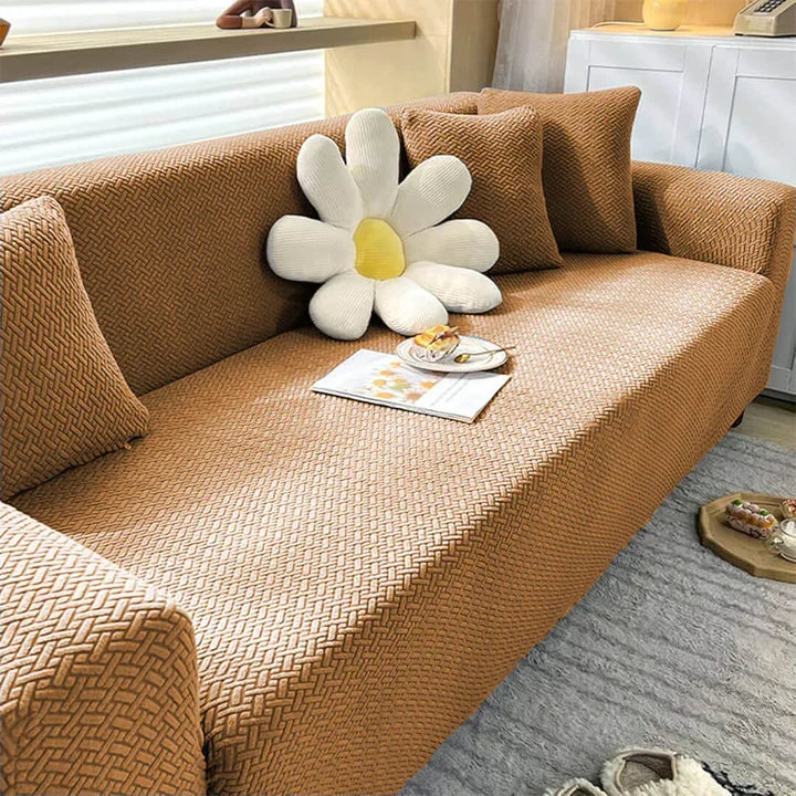Stripe Jacquard Sofa Cover Branded